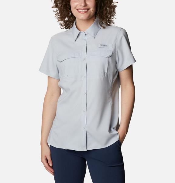 Columbia PFG Lo Drag Shirts Grey For Women's NZ15028 New Zealand